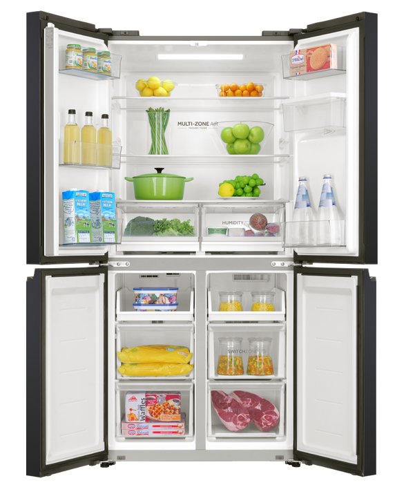 Haier 508L Quad Door Refrigerator - Black HRF580YHC