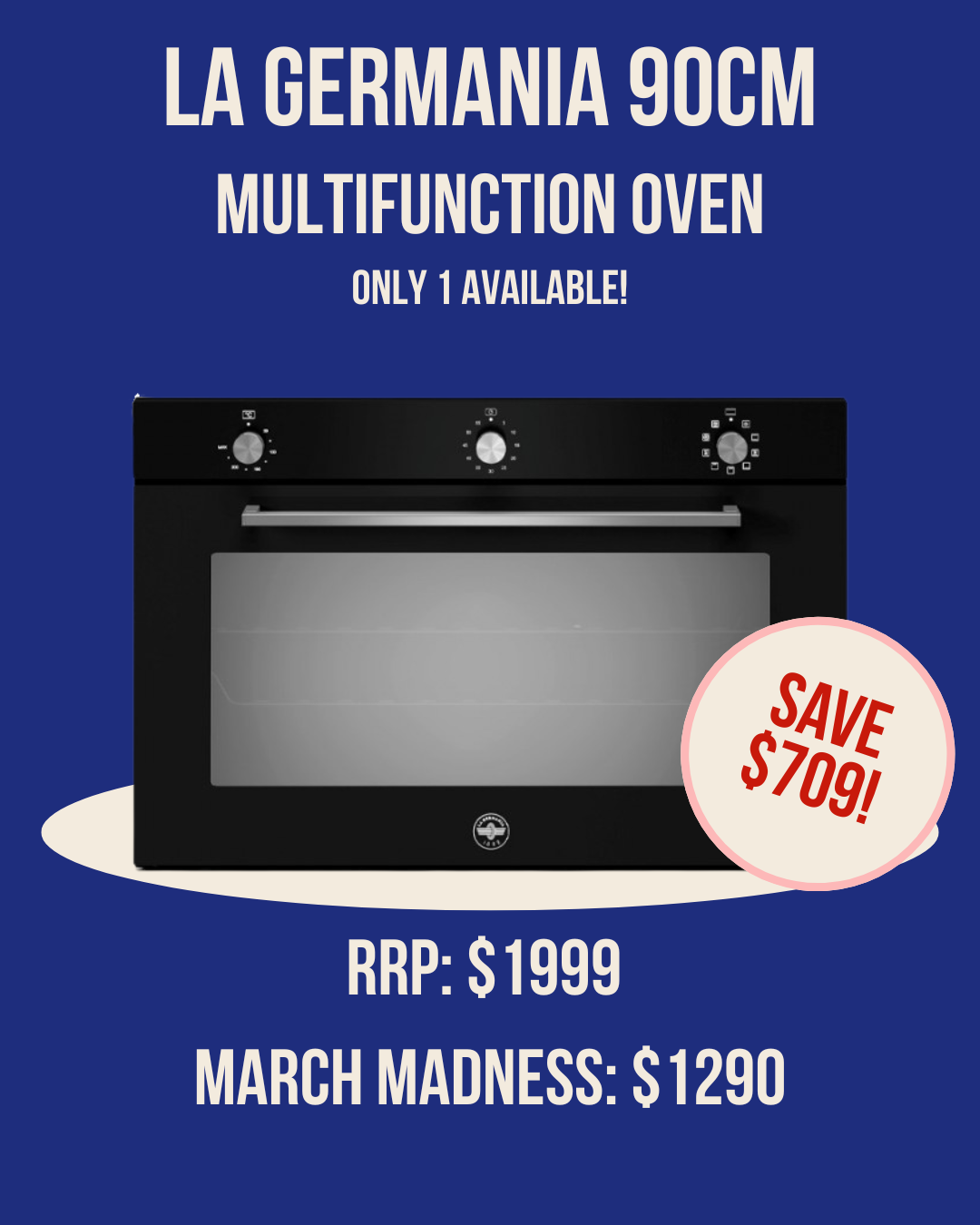 La Germania 90cm Built-in Oven - F969LAGEKGN *Ex-Display*