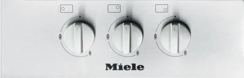 Miele control panel with three rotary knobs for premium European kitchen appliances