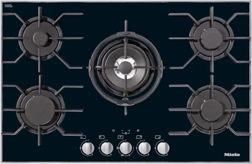Falcon premium European glass black upright 1100mm induction cooker with five burners and control knobs