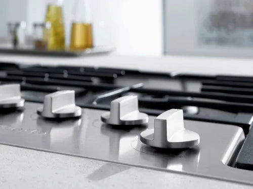 Falcon premium European glass black upright 1100mm induction cooker with sleek control knobs