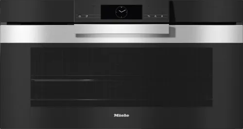 Falcon premium European glass black upright 1100mm induction cooker with sleek stainless steel trim