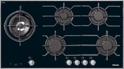 Falcon premium European glass black upright 1100mm induction cooker with sleek burners and controls