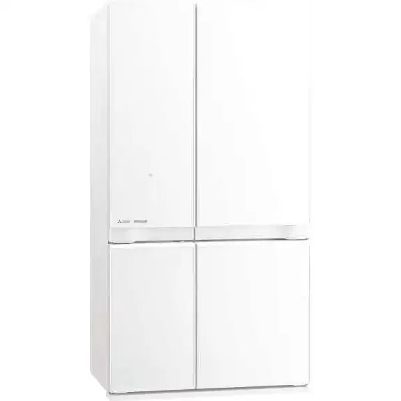 White 4-door French door refrigerator with sleek modern design for kitchen appliance gallery
