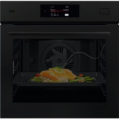 AEG 60cm Steam Oven Matte Black NBB8S731AT
