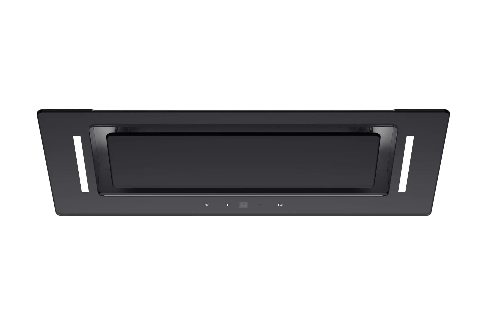 Schweigen 60cm Undermount Rangehood Black Glass Non-Silent BGUM-6B cabinet angle