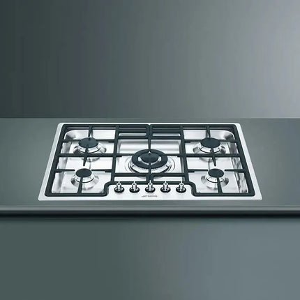 Smeg 72cm Classic Gas Cooktop - Stainless Steel