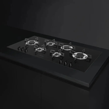 Smeg 100cm Dolce Stil Novo Gas 5 Burner Ceramic Cooktop - Black