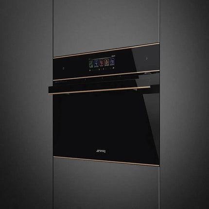 Smeg 45cm Dolce Stil Novo Combination Oven - Black