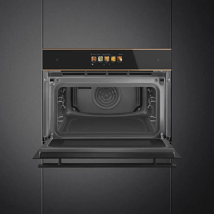 Smeg 45cm Dolce Stil Novo Combination Oven - Black