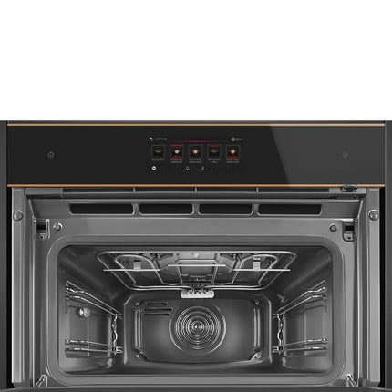 Smeg 45cm Dolce Stil Novo Combination Oven - Black