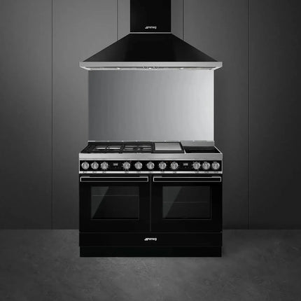 Smeg 120cm Portofino Multifuel Pyrolytic Freestanding Cooker - Black