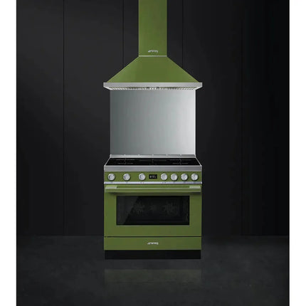 Smeg 90cm Portofino Induction Cooker - Olive Green