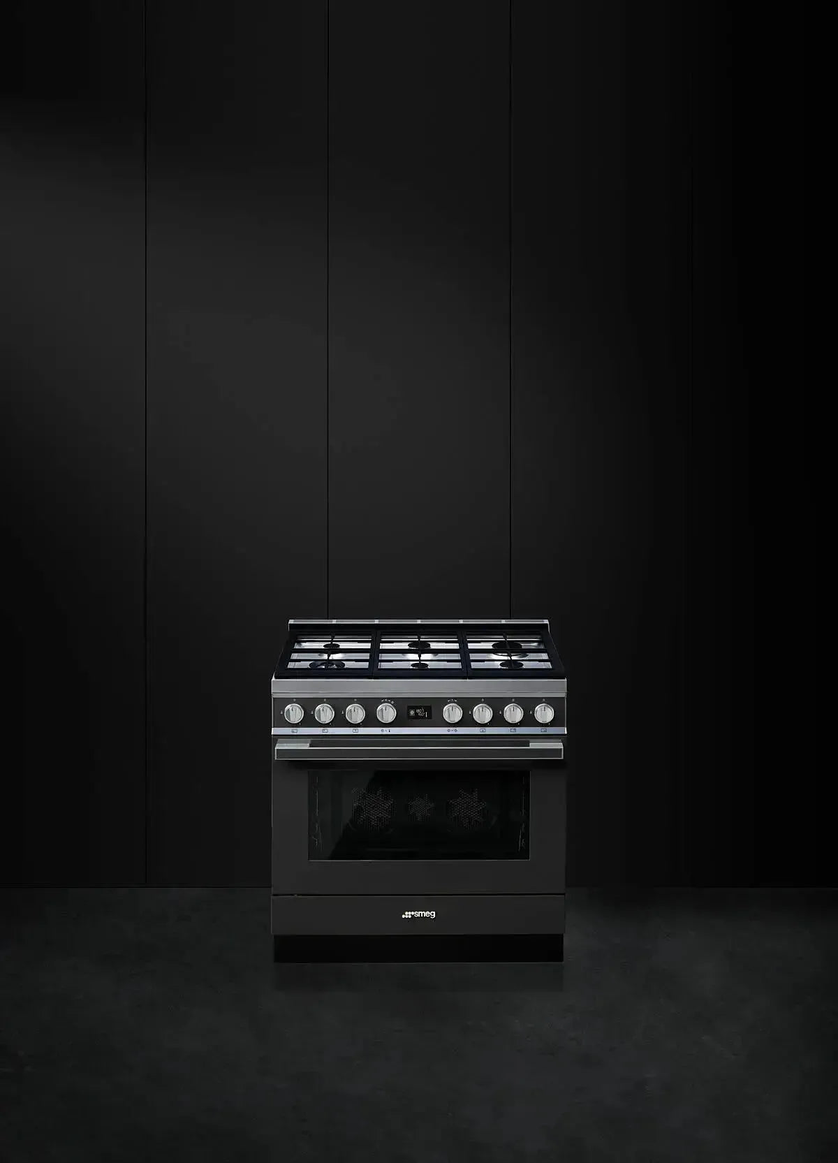 Smeg 90cm Portofino Freestanding Dual Fuel Cooker - Anthracite