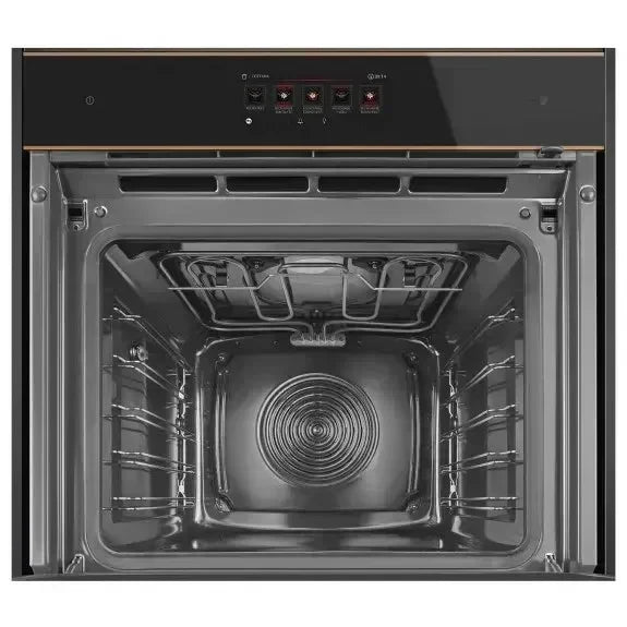 Modern built-in oven with digital controls and interior racks, perfect for designer kitchens