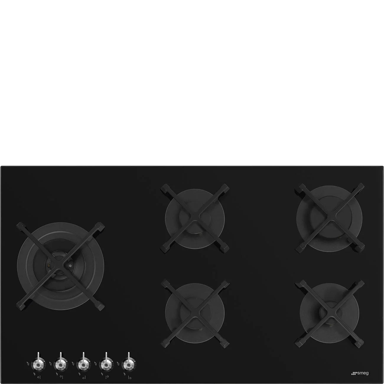 Falcon premium European glass black upright 1100mm induction cooker with five burners