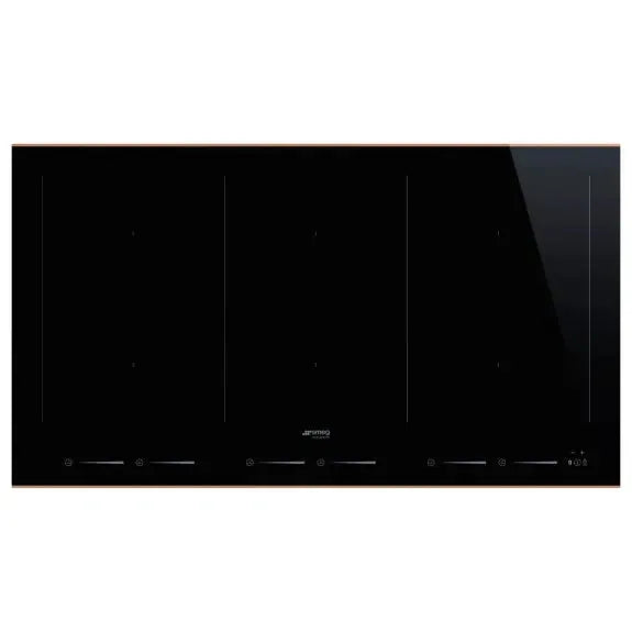 Sleek black induction cooktop with touch controls for modern kitchen design