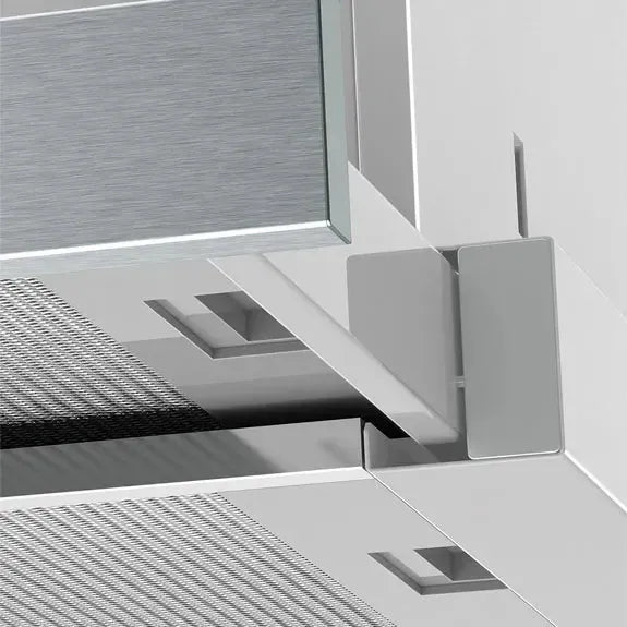Close-up of Falcon premium European Glass Black Upright 1100mm Induction Cooker vent